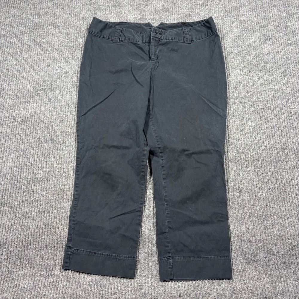 Old Navy Pants Womens 8 Black Mid-Rise Cropped Chino Casual